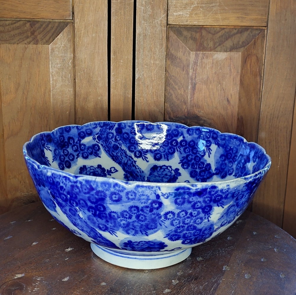 Blue Floral Ceramic Bowl - Picture 13 of 17
